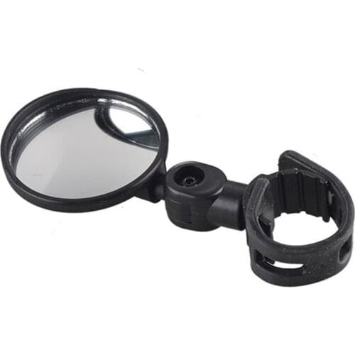 1pc Mini Mountain bike bicycle rearview mirror Wide-angle convex mirror Reflector Silicone handle small round rear view mirror