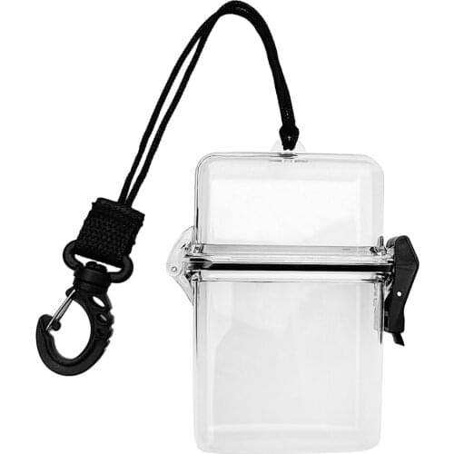 2 Pack Floating Sports Case - Waterproof Dry Box & Lanyard, Clip - Keeps Cards/Cash Safety and Dry, Clear