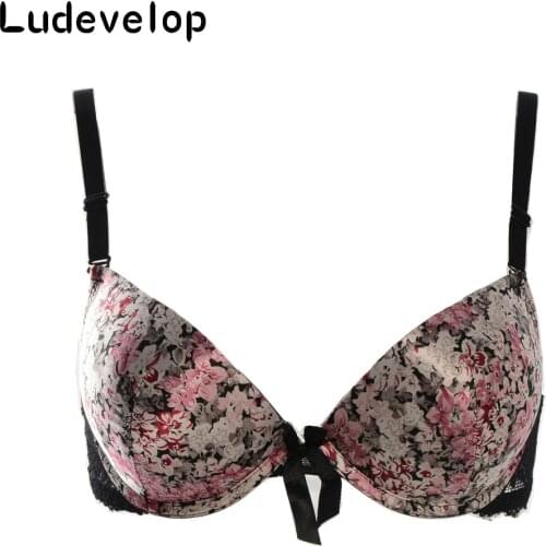 3/4 cup lace push up bra large size sexy women underwear vice milk thin section cup AB cup bra for women + free shipping