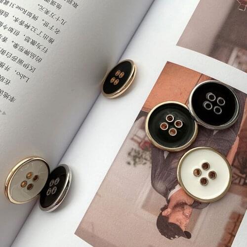 5Pcs/Lot Metal Round Buttons Sewing Accessories For Handbags DIY Crafts Women Shirt Dress Decorative Needlework Materials HOT