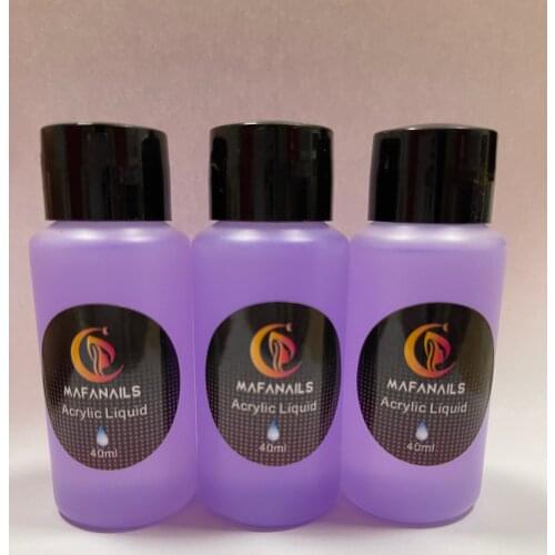 40ml/Bottle Acrylic Liquid Monomer Nail Polish Crystal for Manicuring Dipping Carving Quick Dry By Air Nail Art Extension Tool