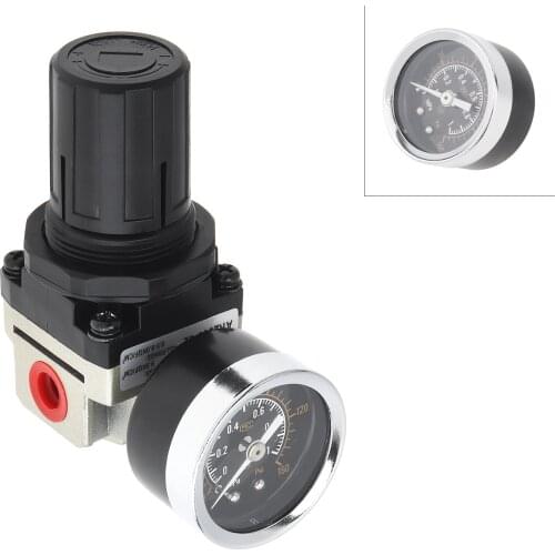 AR2000-02 Air Compressor 0-1.0mpa Adjustable Oil Water Separator Regulator PT1/4(mm) Caliber with Gauge For Pneumatic Part