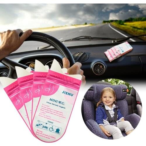 Emergency Portable Car Urine Bag Vomit Bag 4pcs 700ml Auto Mini Mobile Toilet Disposable Handy Unisex Kids Using Outdoor