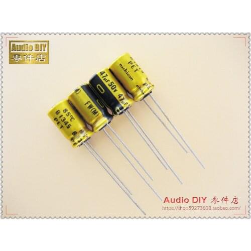 2020 hot sale 30PCS/50PCS Nichicon FW Series Electrolytic Capacitor for 47uF/50V Audio free shipping