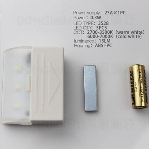 Energy Saving magnetic switch Under Cabinet Lights 3-LED 15LM PIR Motion Sensor Lamp light Kitchen Wardrobe Cupboard Closet