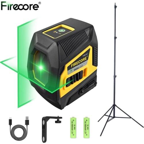 FIRECORE 2Lines Green/Red Laser Level Лазерный Уровень Self-Leveling With Rechargeable Battery Magnetic Bracket(F113-XG/F113-XR)