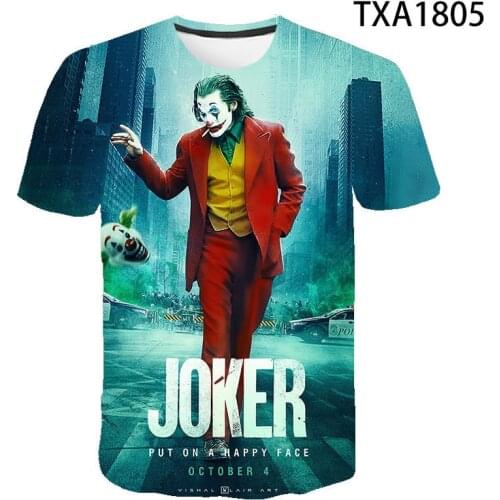 2020 New Summer Joker 2 Printed 3D T-shirt Men Women Children Cool Tee Tops Male Streetwear Cool T Shirts Boy Girl Kids