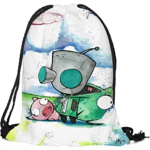 Custom Zim Backpack Drawstring Bag Travel Beach School Bag Multi-function Backpack Printing