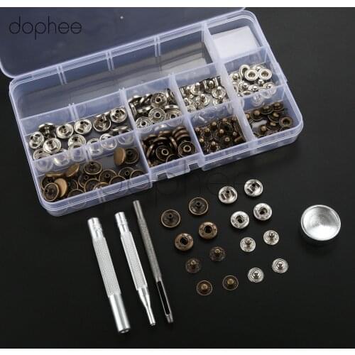 Dophee 40 Sets Snap Fastener Buttons with 4pcs Fixing tool 633# DIY handmade patchwork crafts Sewing Supplies