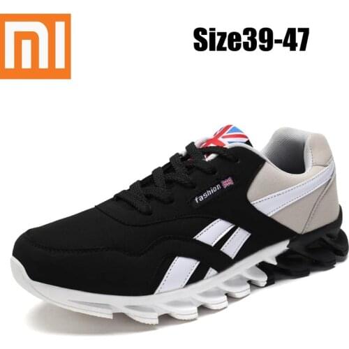 Xiaomi Men Sport Shoes Men Outdoor Athletic Men LightWeight Mesh Running Shoes Walking Shoes Summer Breathable Lace-up Sneakers