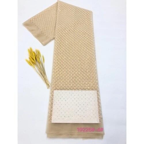 Nigeria Lace Fabric 2021 High Quality Lace French Tulle Lace Fabric And Sequins Party African Lace Fabric XB4608