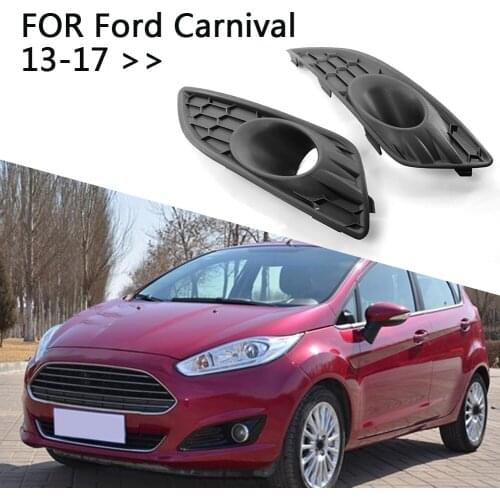 New 1 Pair Honeycomb Front Bumper Light Grill Cover Fog Lamp Lower Grille for Ford Fiesta JA8 2013-2017 Auto Exterior Parts