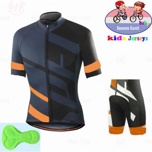 Baby 2022 New Team Quick Dry Kids Short Sleeve Cycling Jersey Set Children Breathable Bike Clothing Boys Summer Bicycle Wear