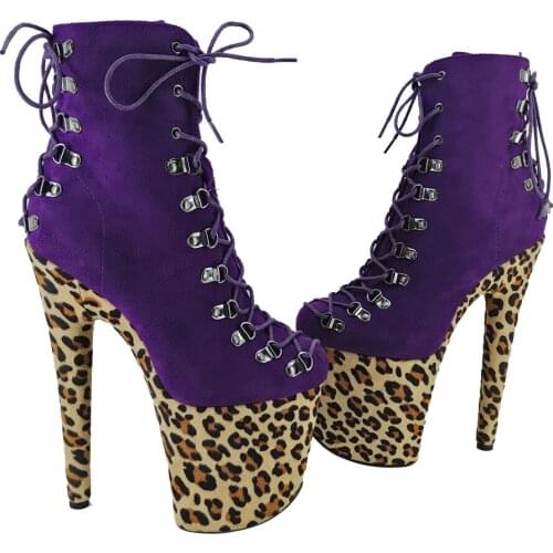 Leecabe 20CM/8inches Heels Pole dancing shoes High Heel Pole Dance boots