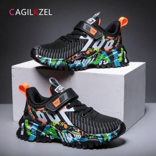 CAGILKZEL 2021 Autumn Children Sneakers Breathable Mesh Sports Shoes For Boys Fashion Casual Running Kids Sneakers Boys Shoes