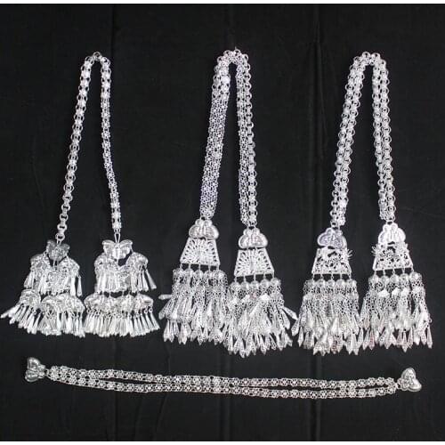 Hmong Waist Band Miao Silver Jewelry Ethnic Minority Stage Costumes Cummerbunds Festival Accessories Hmong Bijoux Belts