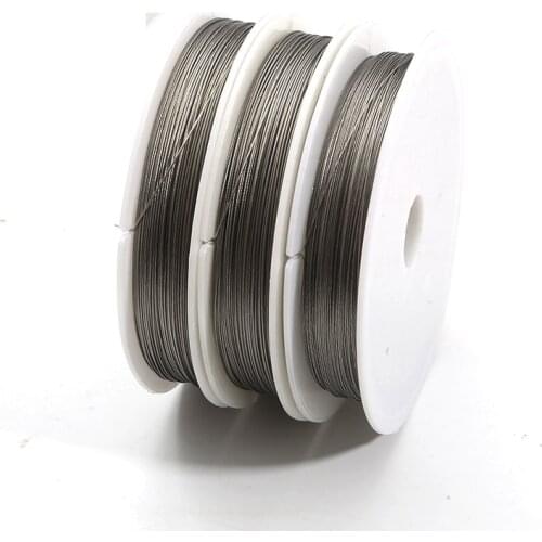 1 Roll 0.3/0.38/0.45mm Resistant Strong Line Stainless Steel Wire Tiger Tail Beading Wire For Jewelry Making Finding