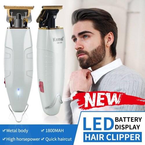 Professional Electric Barber Hair Clipper T-Outliner Finish Cutting Machine Beard Trimmer Shaver Mower Hair Trimmer Rechargeable