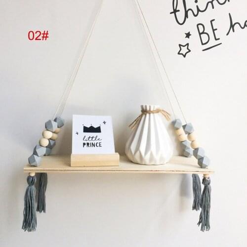 Shelf Partition Wall Hanging Tassel Decoration Gift Children Swing rope Octagonal Beads Tassel Storage Board Room Party PAK55