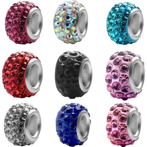 Charm Crystal Beads Colorful Shining Spacer Beads Earring Fit Original Bracelet Women DIY Jewelry Accessories Gift Friendift New