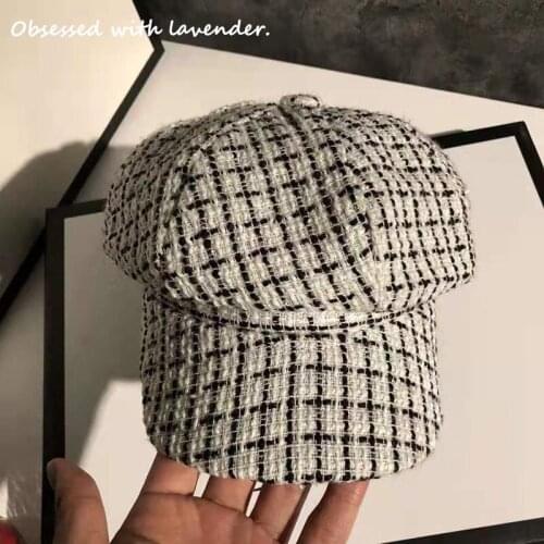 Hat women fall/winter small size octagonal Hat small fragrance wind newsboy Hat small Korean version of Joker Japanese Spring an