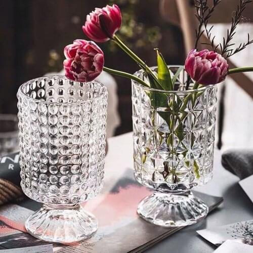 Bathroom Decoration Accessories Glass Vases For Flower Arrangements Home Decor For Living Room Crystal Plant Pots Decorative