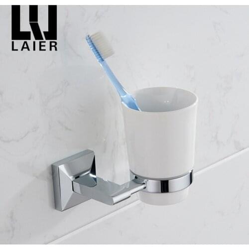 Vidric All copper toilet brush cup Cups toothbrush shelf Wall toothpaste suit rack Wall
