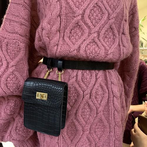 Alligator Leather Fanny Packs Women PU Waist Belt Bag Luxury Brand Mini Chest Bags Travel Casual Ladys Belly Bum Bag Wallets