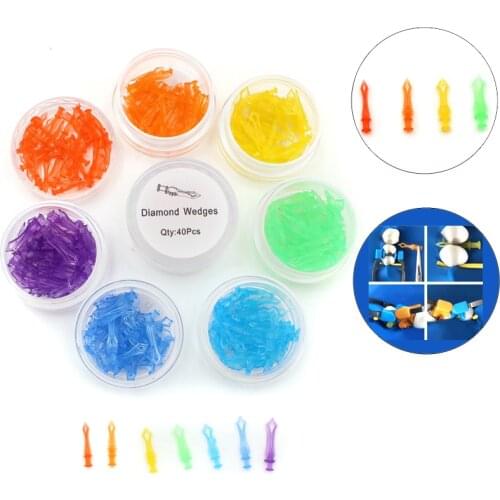 40pcs/box Dental Autoclavable Plastic Wedge Dentist Materials Dentistry Lab Instrument Teeth Wedge Dental Tools