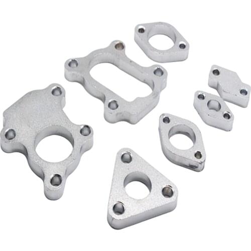 7 Pcs/Set Car Turbo Complete Flange Mild Steel For RHB-31 VZ21 High Flow Turbo To Oil Drain/Outlet Flange DIY Custom Turbo