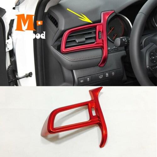 2018 2019 LHD Accessories Car Master Driver Air Outlet Cover ABS Red Trim Car Styling 1pcs Chrome for Toyota Camry