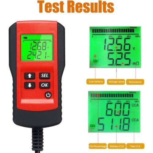 12v Car Battery Tester Automotive Load Battery System Analyzer For Car or Motor