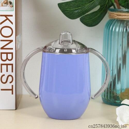 10pcs 12oz Pacifier Egg Cups Wine Tumbler Coffee Mugs Double Wall Vacuum Insulated Cups with Pacifier Lids Stainless Steel