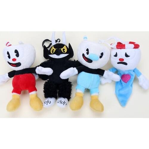 Cuphead Plush Mugman Boss the Devil Legendary Chalice Video Game Cuphead Soft Stuffed Plush Doll Toys Kids Christmas Doll