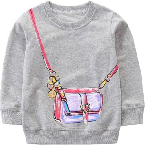 Children Cotton Girls Sweatshirts New Apples Printed Fashion Baby Clothes for Autumn Spring Outwear Hoody Kids Sweaters