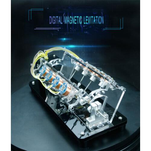 Electromagnet Engine V-type Motor Model Lanchable High-Speed Machine Creative Decoration Kids Learning Educational Toy