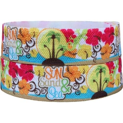 FLRA Elastic(100yards/lot) Free shipping beautiful beach fold over elastic ribbon