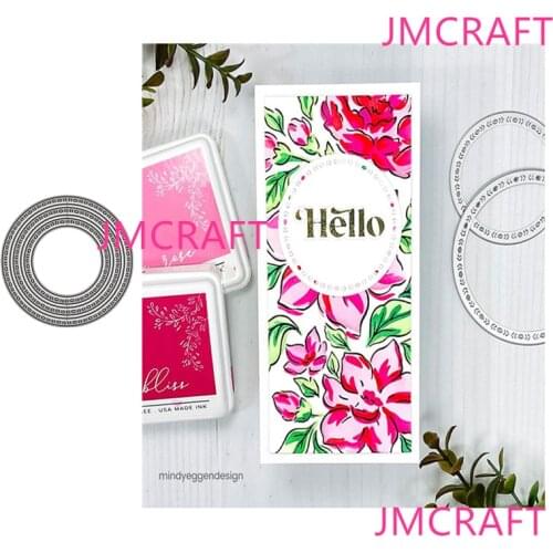 JMCRAFT 2021 New Round Polka Dot Background #3 Metal Cutting Dies DIY Scrapbook Handmade Paper Craft Metal Steel Template Dies