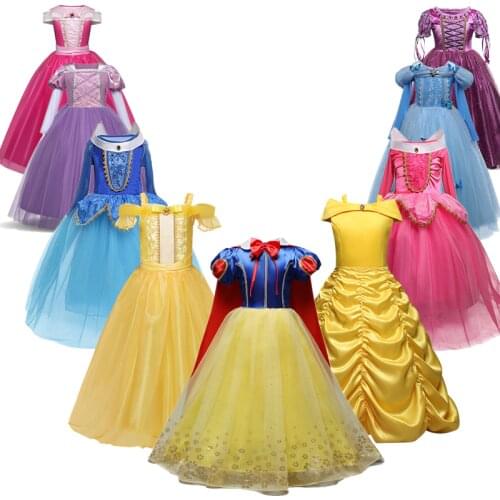 Halloween Carnival Carnival Girl Clothes Cosplay Costume 4 10 Years kid Girls Dresses Princess Party Dress vestidos