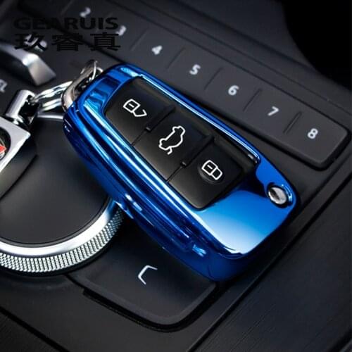 Car Styling Key Rings Protection Cover for Audi A1 A3 A3 8P 8L 8V S3 RS3 Q3 Q7 S3 TT Protect Shell Cover Case auto Accessories