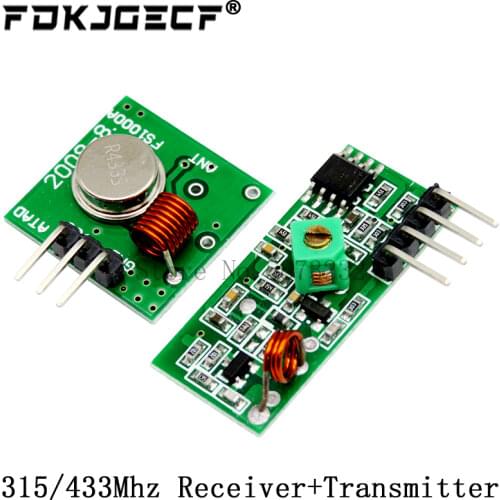 433Mhz RF Wireless Transmitter Module and Receiver Kit 5V DC 433MHZ/315MHZ Wireless For Arduino Raspberry Pi /ARM/MCU WL Diy Kit