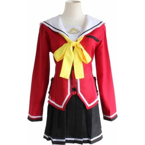 Brdwn charlotte Hoshinoumi Academy Tomori Nao Yusa Nishimori Jojiro Takajo Cosplay Costumes school uniform (top+pants/skirt)