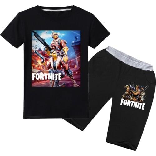 Fortnite Summer Children Clothes Suits Boys Girls Cartoon T-Shirt Shorts 2Pcs/set Fashion Casual Clothing sets Kids Tracksuits