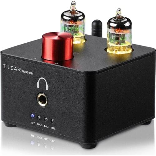 TILEAR Tube-08 TPA6120 Mini USB DAC Decoder headphone Amplifier ES9023 Bluetooth QCC3034 APTX With Treble Bass Mid Adjust Amp