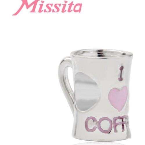 MISSITA 2019 New Love Coffee Cup Charm fit Brand Bracelet DIY Jewelry Women Bracelets Accessories Anniversary Dropshipping
