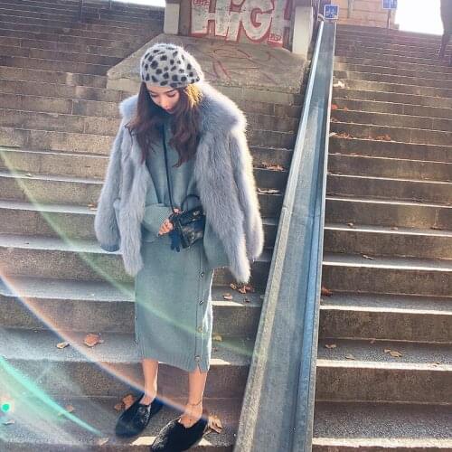 Fashion Winter Women Korean Real Fox Fur Coat for Womens Clothing Abrigos Mujer Invierno 2020 YY2020