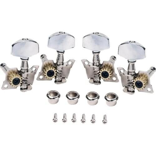 4 Pcs of Pack Guitar Tuning Pegs Button w/Screws Nuts for Ukulele