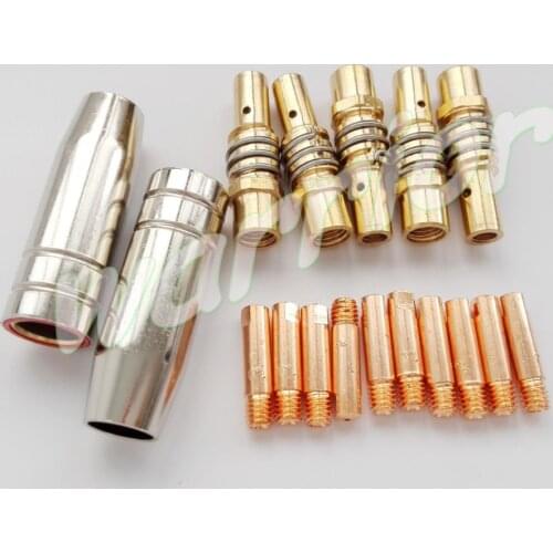 17pcs MB 15AK Mig Welding Torch Consumables Kit M6*25*1.0