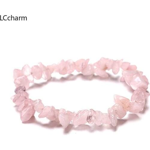 Newly Women Men Natural Stone Chip Beads Stretchy Bracelet Ethnic Style Colored Stone Wristband Bracelet Bangle