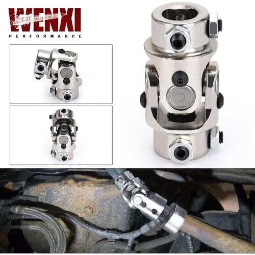 3/4" DD x 3/4" DD Nickel Plating Single Steering Shaft Universal U Joint Total Length 83mm (3-1/4") WX-SJS01